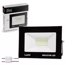 Kit 4 Refletor Led 20w Branco Frio 6500k Bivolt Ip67 Lumi