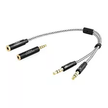 Cablecreation 3.5mm Audio Splitter, 3.5mm Female A 2 Dual 3.