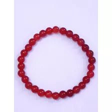 Pulseira De Pedra Jade Vermelho