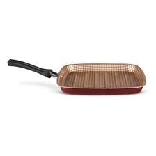 Bifera Grill Sarten Aluminio Antiadherente 24 Cm Flora Mta G Color Chocolate