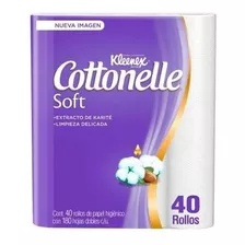 Papel Higiénico Kleenex Cottonelle Soft Con 40 Rollos