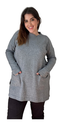 Sweater Bremer Remeron Con Bolsillos Mujer Talle Grande 2xl