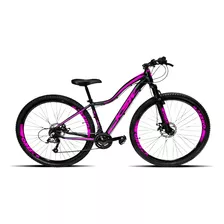 Bicicleta Feminina Adulta Ksw Mwza 21 Vel. / Classico Mcz10 Cor Preto/rosa Tamanho Do Quadro 15