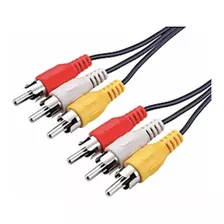 Cabo Áudio E Vídeo Rca Coaxial 3 Vias X Rca 3 Vias 1,80m