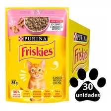 Ração Úmida Friskies Para Gatos Kit Com 30 Sachês Saborosos