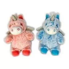 Peluche Unicornio Acuarela Rosa Azul 15cm - 87512