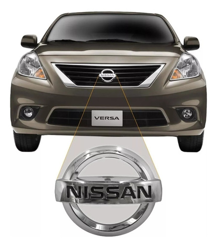 Emblema Delantero De Parrilla Nissan Versa 2015 Al 2018 Foto 3