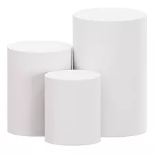 Trio De Capas Para Cilindros De Festa Branco P M G Envio 24h