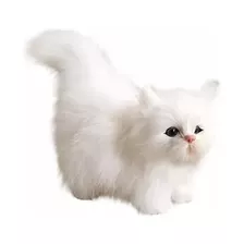 Gato Pelúcia Brinquedo Gatinho Em Pé Fofinho Branco 