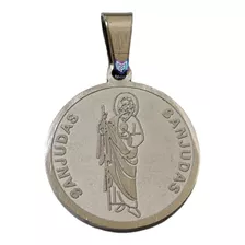 Dije Medalla San Judas De 18mm Acero Inoxidable