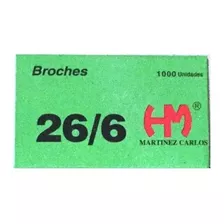 Broches Para Abrochadora Nº 26/6 21/6 X 10 Cajas De 1.000u