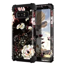 Lontect - Carcasa Para Samsung Galaxy Note 8, Diseño Floral