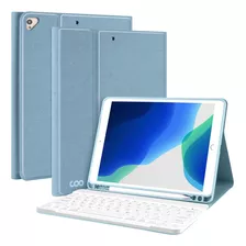 Funda C/teclado Coo Para iPad 2021 9g/8g/7g 10.2in Greyblue