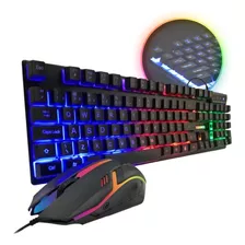 Teclado Durawell Dw 300 + Mouse Gamer Com Led Combo Rgb Br