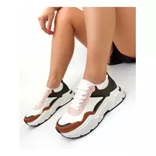 Zapatilla Mujer Sneaker Urbana Plataforma Urbanas Del 35-40 