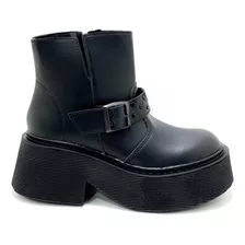 Bota Mujer Dama Plataforma Hebilla Moda Ac 610