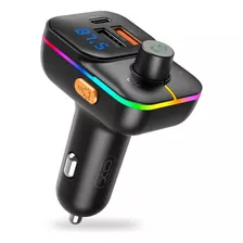 Cargador Transmisor Fm Bluetooth 5.0 - 25w / Luz Led Rgb