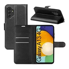 Capa Carteira Para Galaxy A13 4g Case Couro Flip Cartões