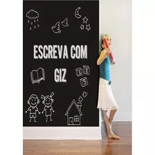 Papel Contact Lousa Adesiva Preto Fosco Opaco Giz 45cm X 5m