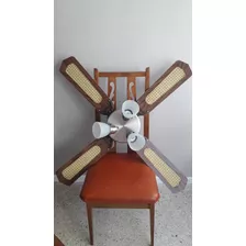 Ventilador De Techo Madera Con Luz