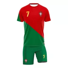 Uniforme Infantil Cristiano Ronaldo Camiseta E Shorts Times