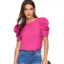 Hermosa Blusa De Temporada Color Rosa, Excelente Calidad