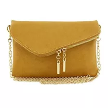 Bolso Para Dama Fashionpuzzle Cuero Sintético Mostaza