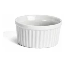 Kit 15 Ramekin Mini Porcelana Canelada 40ml Doces Suflê