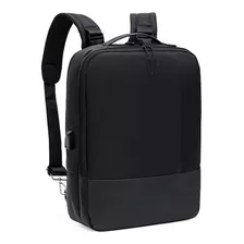 Mochila Slim Notebook Multifuncional 4 Em 1 Vira Maleta Top Cor Preto