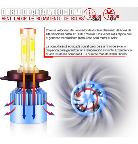 Kits De Faros Delanteros Led H4 De 4 Lados, Haz Alto Y Bajo Foto 3