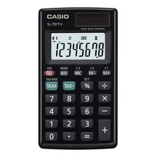 Calculadora Básica Portátil Casio Sl-797 Tv Febo Black