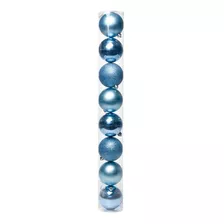 Tubo C/8 Bolas De 8cm - 3 Brilhantes/3 Foscas/2 C/glitter