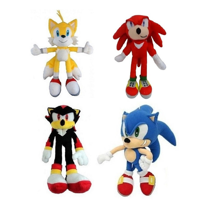 Boneco Pelucia Sonic Tails 45cm Antialergico Ouriço Raposa