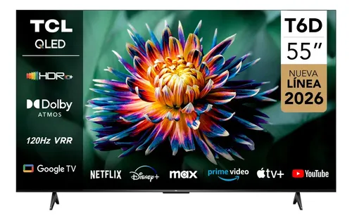 Smart Tv Tcl 55T6D Qled Uhd 4K 55 Pulgadas Negro