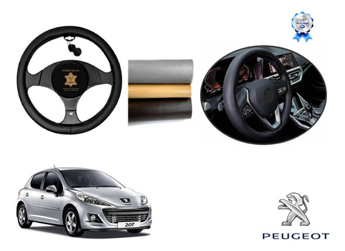 Tapetes 3d Logo Peugeot + Cubre Volante 207 2008 A 2014 Foto 3