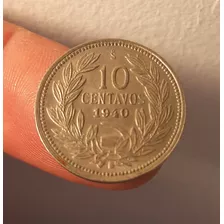 Moneda 10 Centavos. Chile, 1940