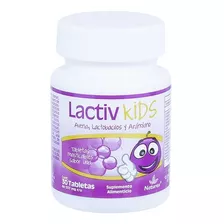 Lactiv Kids (avena,lactobacilos) 30 Tabs Masticables Naturex Sabor Uva