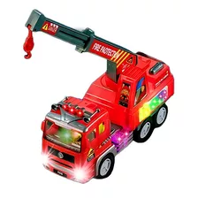 Brinquedo Caminhão Bombeiro Com Som E Luz 4d Bate Volta