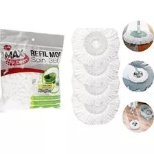 Kit 04 Refil De Microfibra Perfect Mop Pro 360 Original