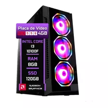 Pc Gamer Fácil Intel I3 10100f 8gb Ssd 120gb Rx 550 4gb 500w