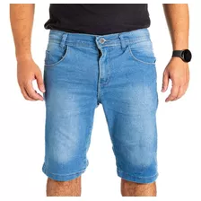 Kit 3 Bermudas Jeans Masculina Slim Com Lycra