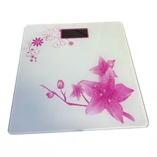 Balanza Personal Digital De Baño 180kg Diseño Color Rosa Y Blanco