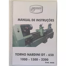 Manual De Instrução Do Torno Nardini Dt-650