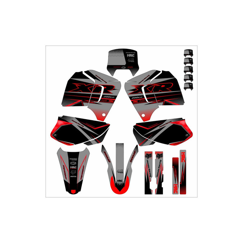 Kit Gráfico Adesivo Crf 230 0,20mm Moto Trilha Preto 2018