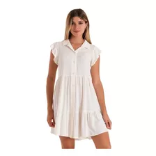 Vestido Camisero Philipa (art 2364) Sin Manga Con Volados