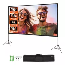 Pantalla Para Proyector 150 Pulgadas Con Soporte 4k 16:9