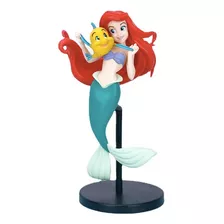 Figura La Sirenita Disney 22cm Ariel Y Flounder De Colección