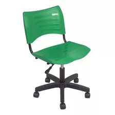 Cadeira De Escritorio Iso Giratoria Preta Cor Verde