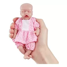 Vollence Mini Muñecas De Bebé De Silicona Completas Dormidas