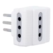 Adaptador Triple 2p+t 10 A Blanco